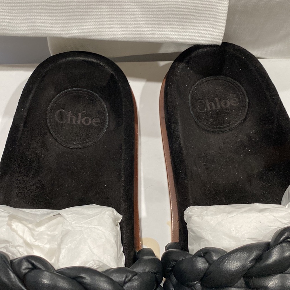 Chloé Kacey Braided Leather Slide Sandal - Picture 7 of 10